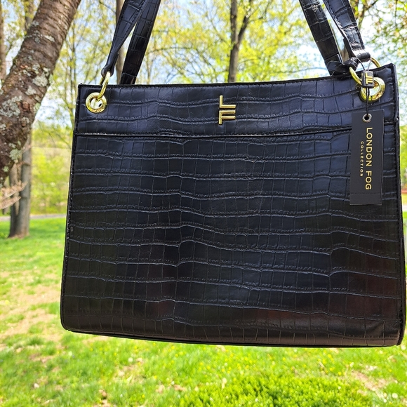 London Fog Bags London Fog Collection Brielle Croco Satchel Three